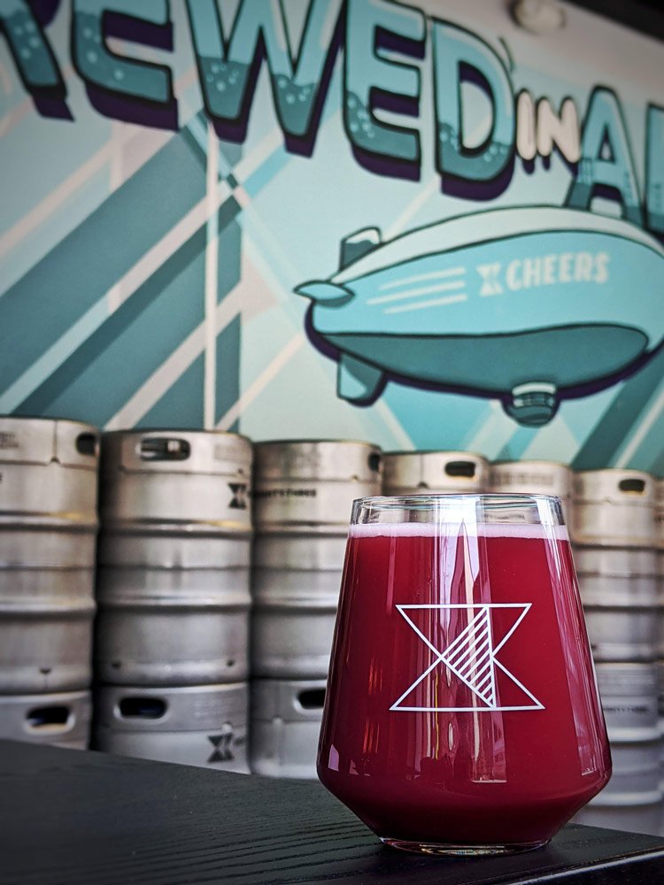 Berried to Death® and our Blimp wall at Eighty-Three Brewery, Akron Ohio